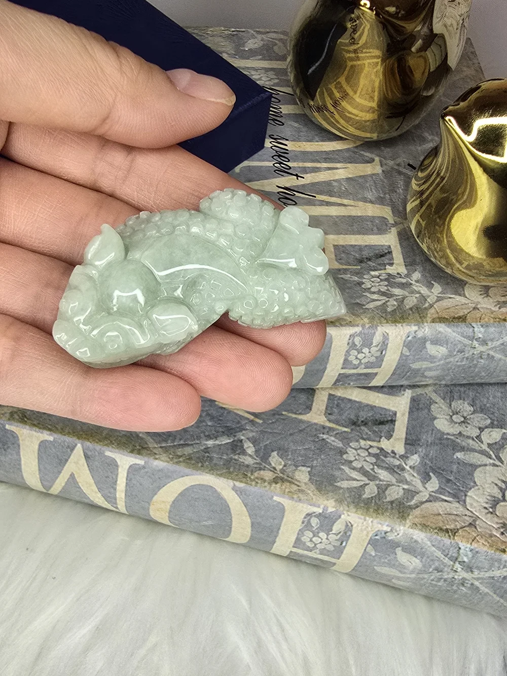 Grade A Natural Apple Jade Green Pixiu